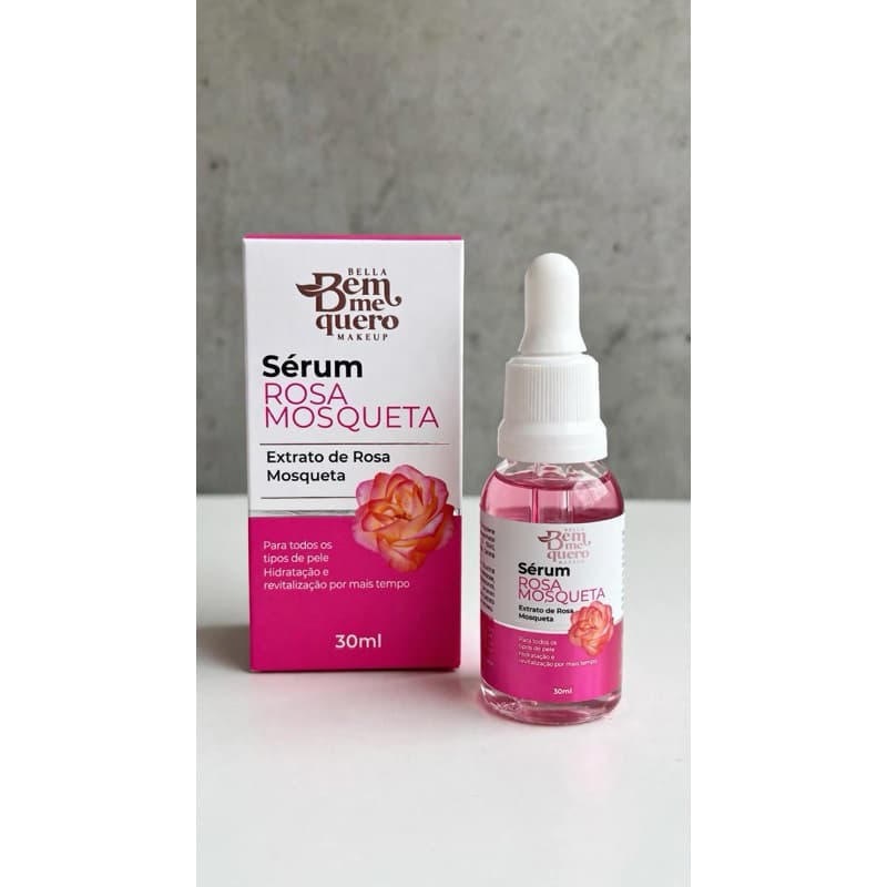 Sérum Rosa Mosqueta 30ml - Hidratação Intensa Sérum Vitamina C 30ml - Antioxidante