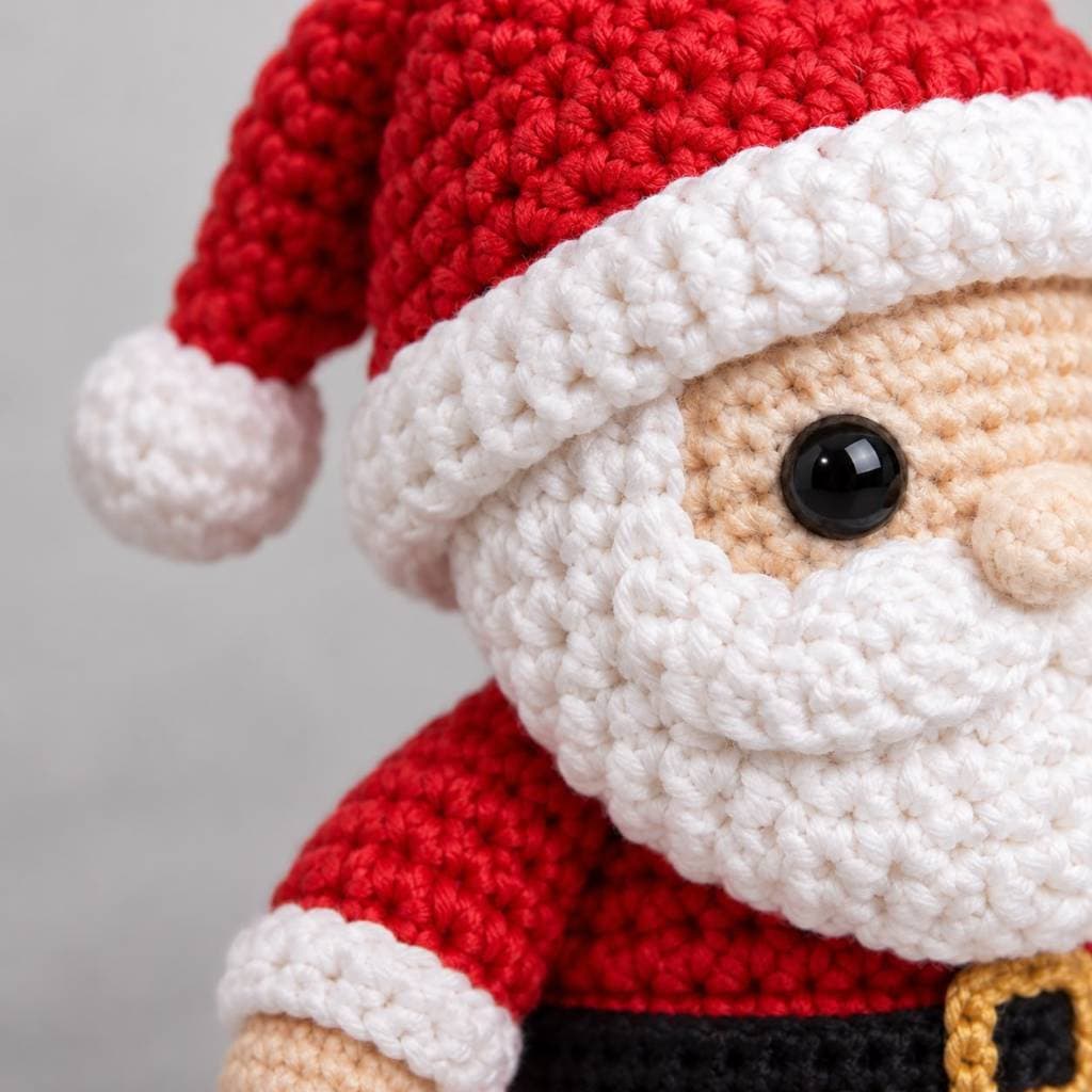 Kit Mini Enfeites De Natal Amigurumi De 6,5 cm A 10cm Crochê 5pçs
