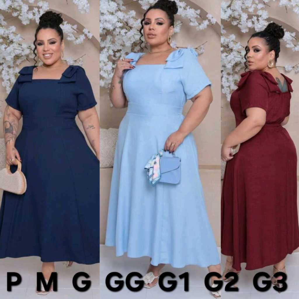 vestido feminino, midi, vestido evangélico, FARDAMENTOS,UNIFORME vestido para igreja, moda evangélica (P ATE G3)