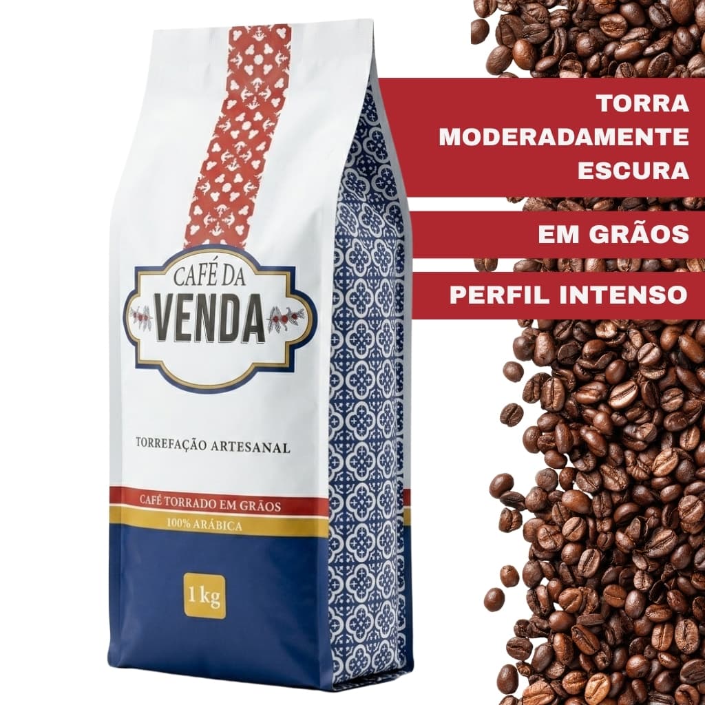 Café da Venda Torrado em Grãos 100% Arábica Alta Mogiana | Espresso e Coado Intenso | Torra Moderadamente Escura
