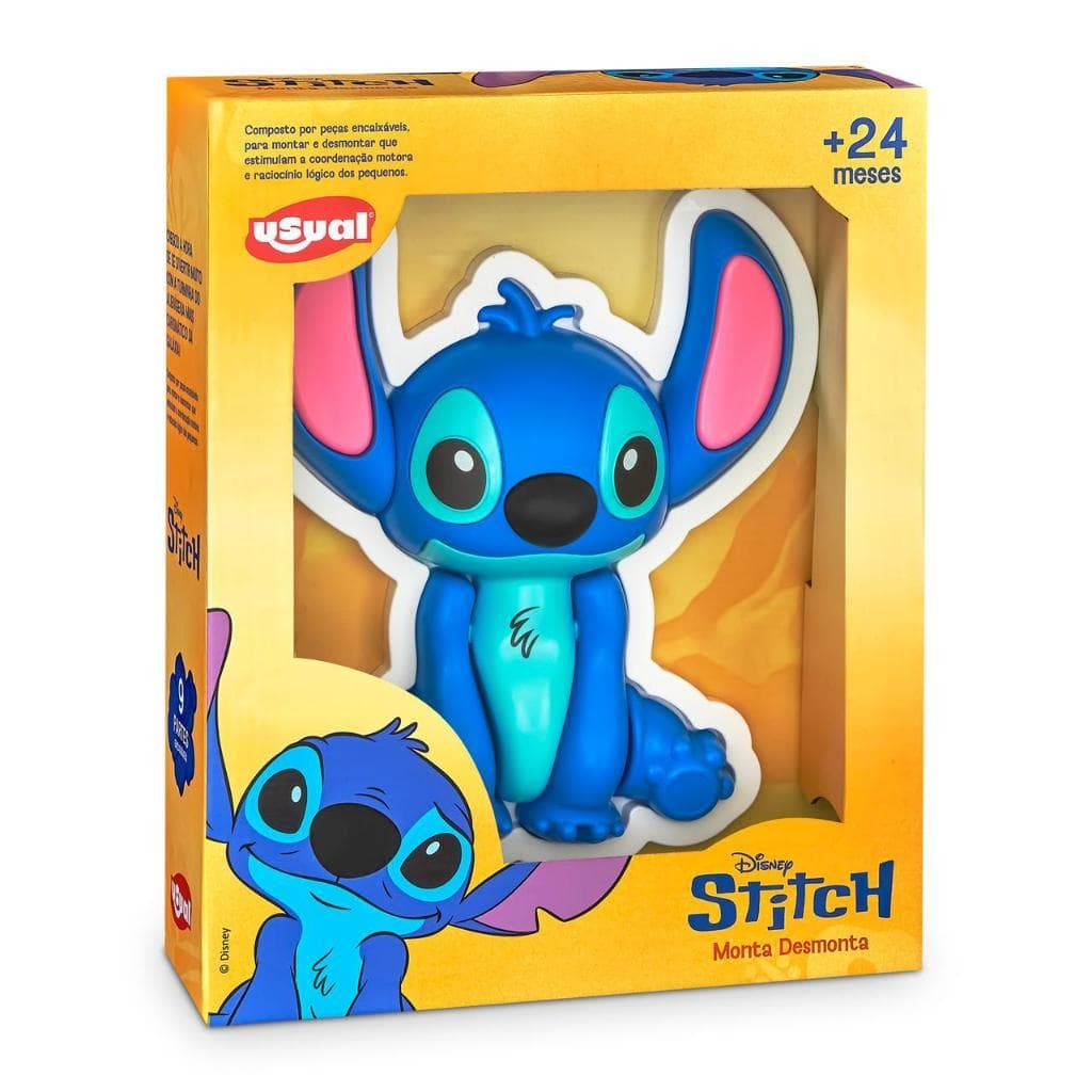 Brinquedo Stitch Disney Monta e Desmonta Educativo Infantil 24 Meses Usual Brinquedos