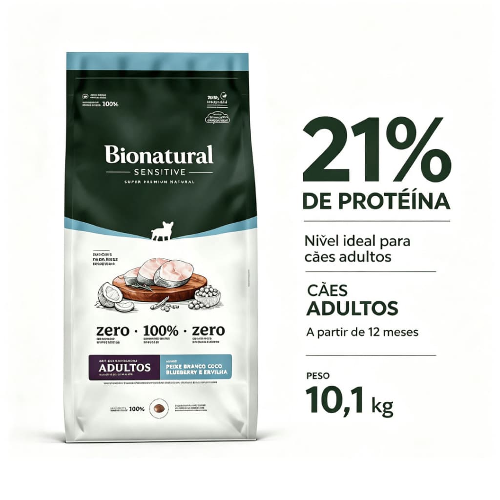 Ração para Cães de Pequeno Porte Sensitive Peixe Branco e Salmão 2,5/10,1kg - Envio Imediato