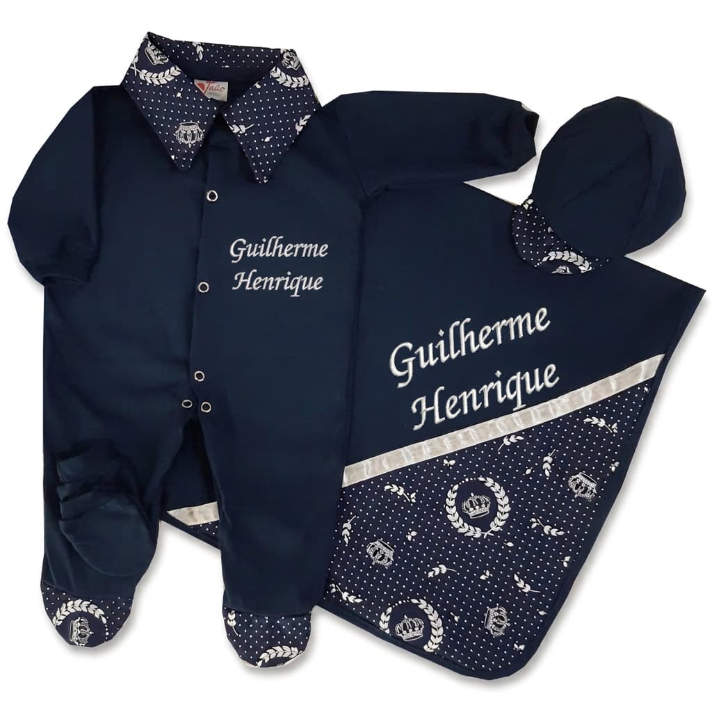 Kit Saída de Maternidade Completa para Menino e Menina com o nome do Bebê Personalizada e Exclusiva