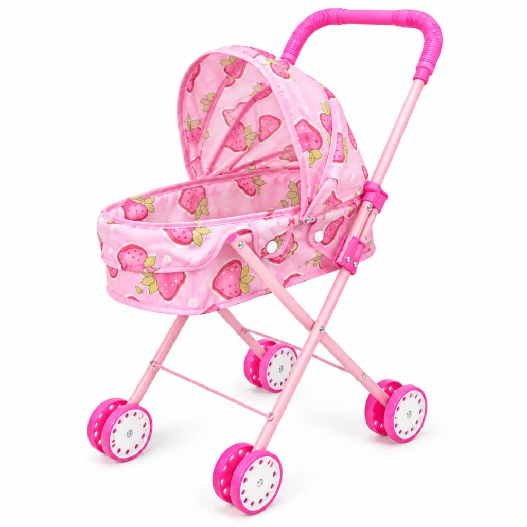 Carrinho De Boneca Infantil Menina Para Bebê Reborn Rosa Brinquedo Dobrável Leve Passeio Divertido - Acessórios Bonecas