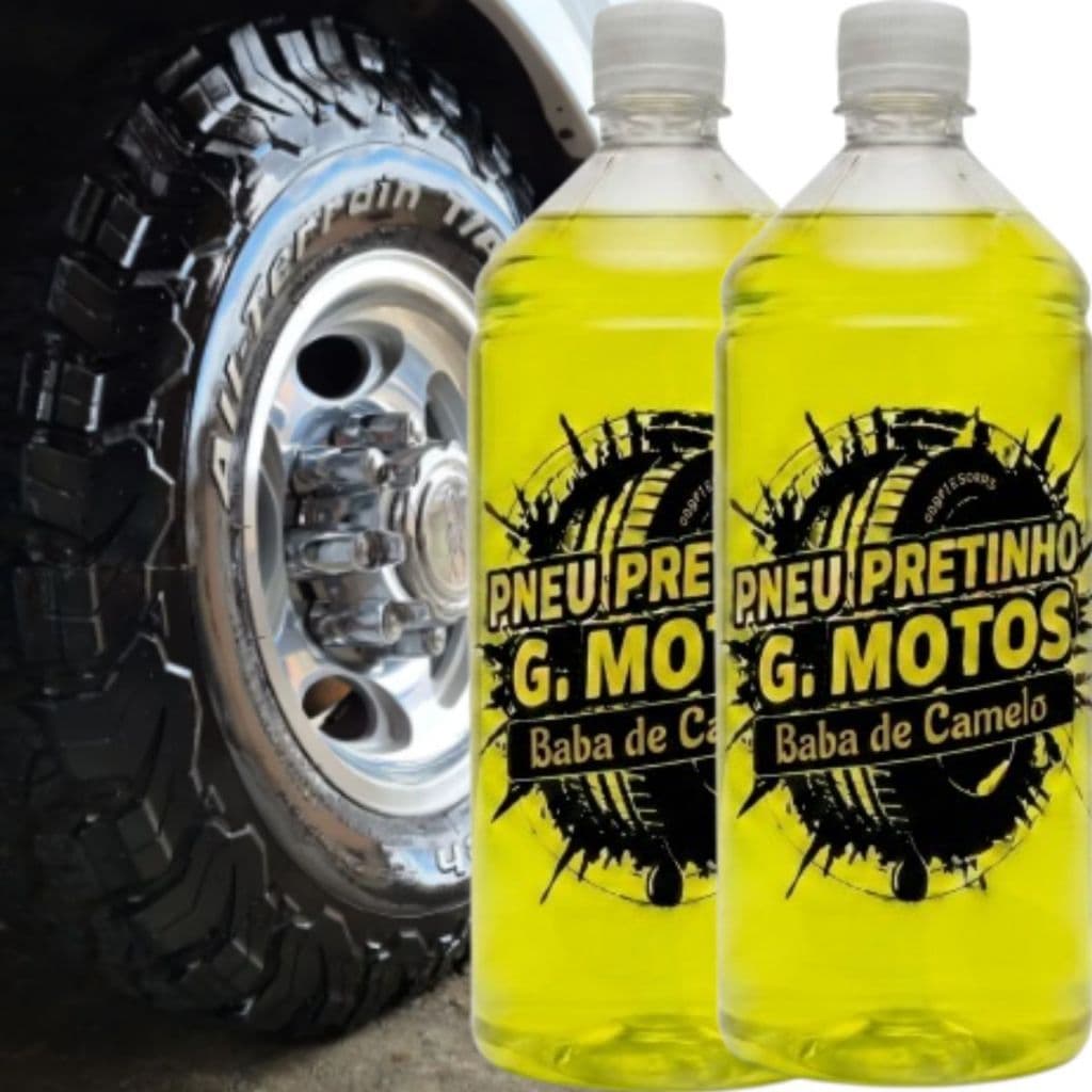 kit 2 Pretinho Baba de Camelo Limpa Pneu Automotivo 500ml Para Carros, Motos e Caminhão