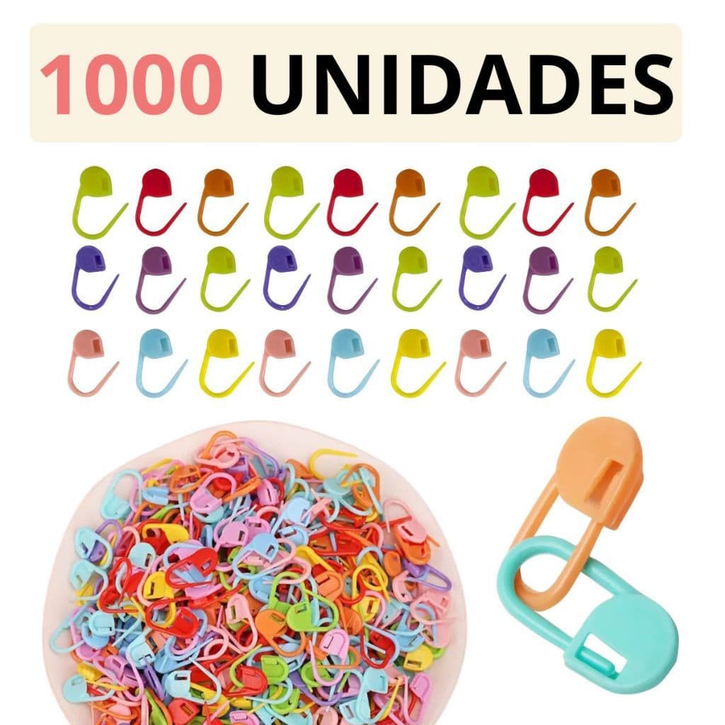 Kit 1000 Marcador De Ponto Cadeado para Tricô, Crochê e amigurumi