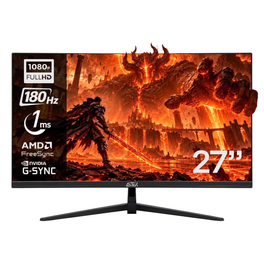 Monitor Gamer Aitek Delta M2712A 27 Polegadas Full HD 180Hz 1ms LED IPS HDMI DisplayPort FreeSync VESA