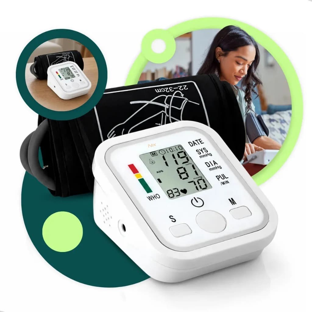 Aparelho Medidor de Pressao Arterial Digital Automatico de Braço Monitor Arm Style Branco