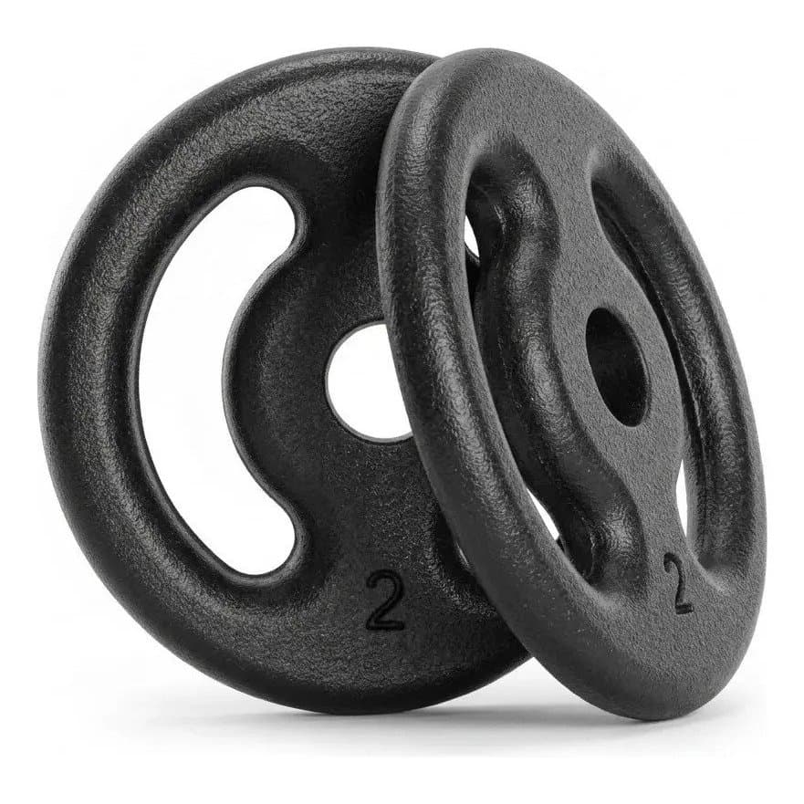 Kit 2 Anilha 2Kg (Par) Musculação Academia Treino Peso Fitness Peso Exercícios Ferduor Físicos Esporte Fisioterapia