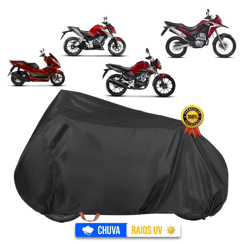 Capa Para Moto Impermeável Reforçada Anti-UV Proteção Sol Chuva Poeira Cobertura Moto Universal
