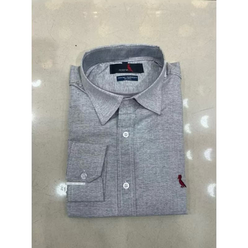 Camisa Social Manga Longa RS V masculina Slim Fit Não amassa