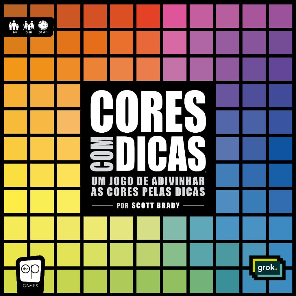 Jogo Cores com Dicas Grok | Jogo de Tabuleiro Família Comunicação e Dedução 3-10 Jogadores