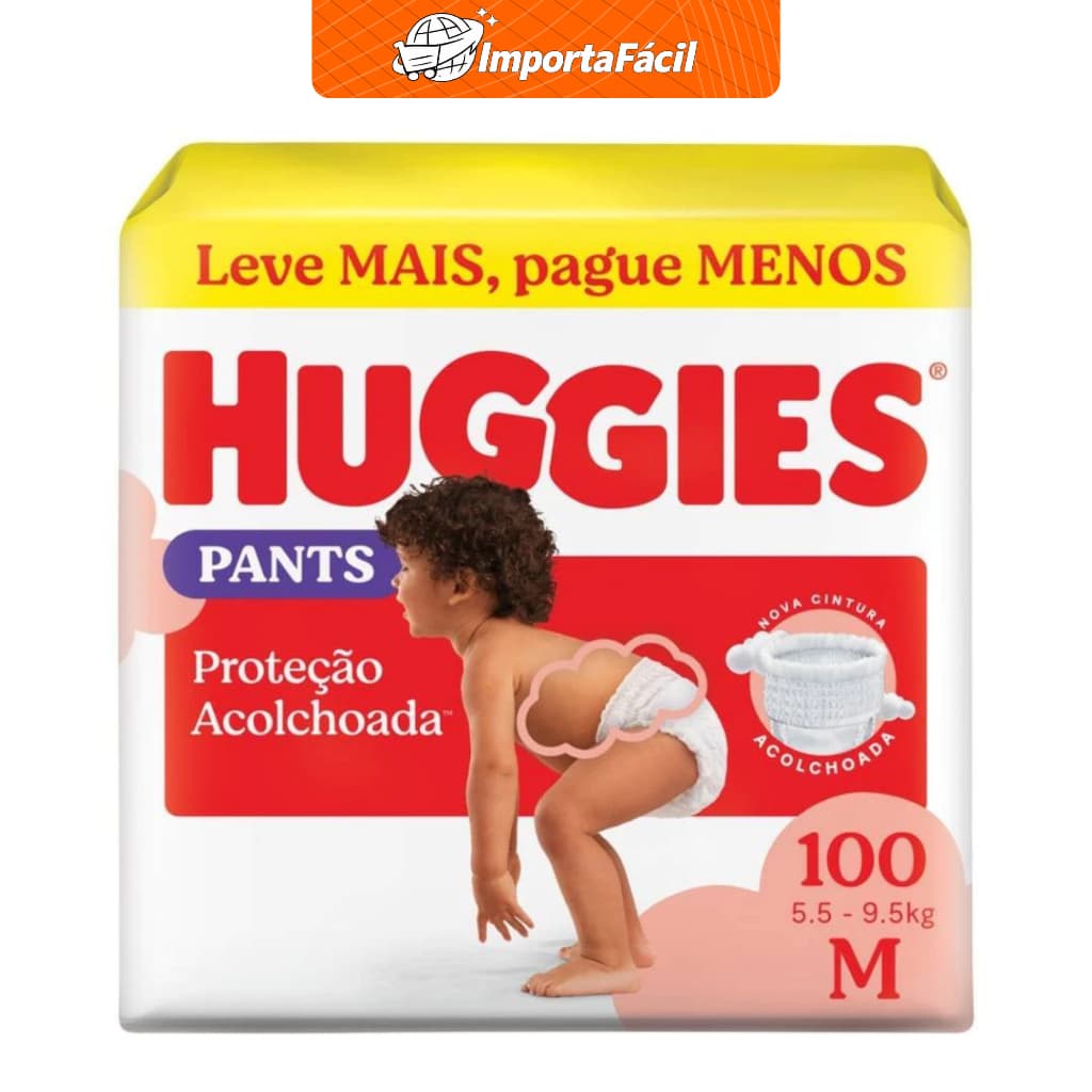 Fralda Huggies Roupinha M 100 Unidades Máxima Proteção Secura Prolongada
