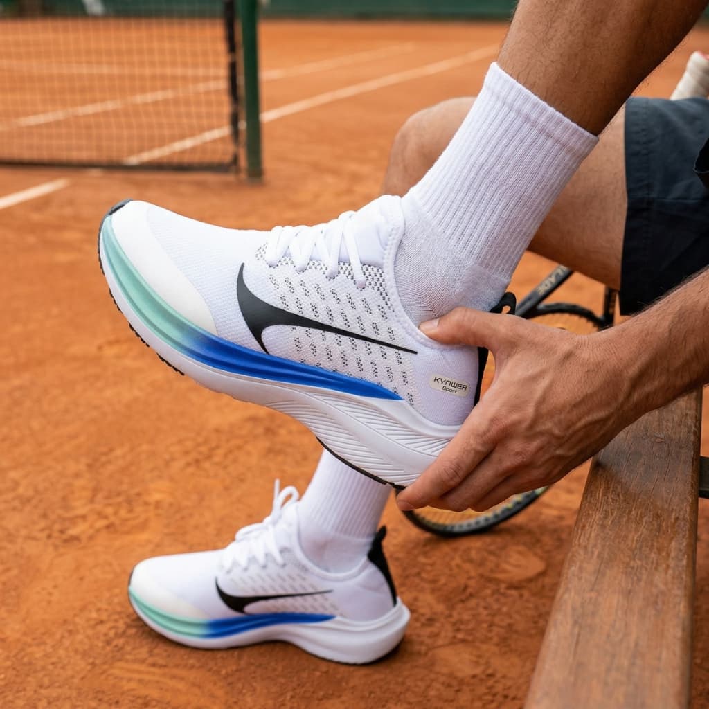 Tênis Masculino Branco De Treino Esportivo Para Corrida e Academia Super Macio e Leve Do 38 Ao 43