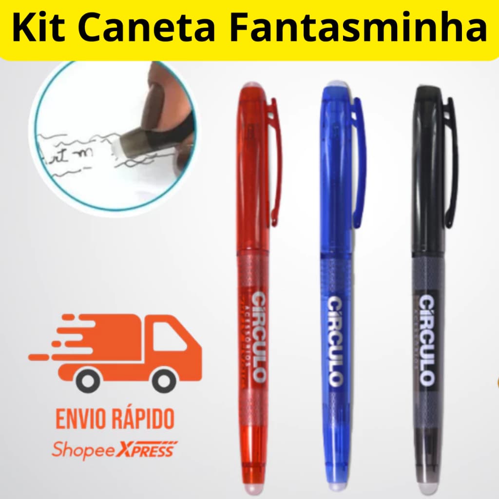 Kit Caneta Mágica para Tecido Apaga c/ Calor Fantasminha Costura Modelagem Patchwork Artesanato