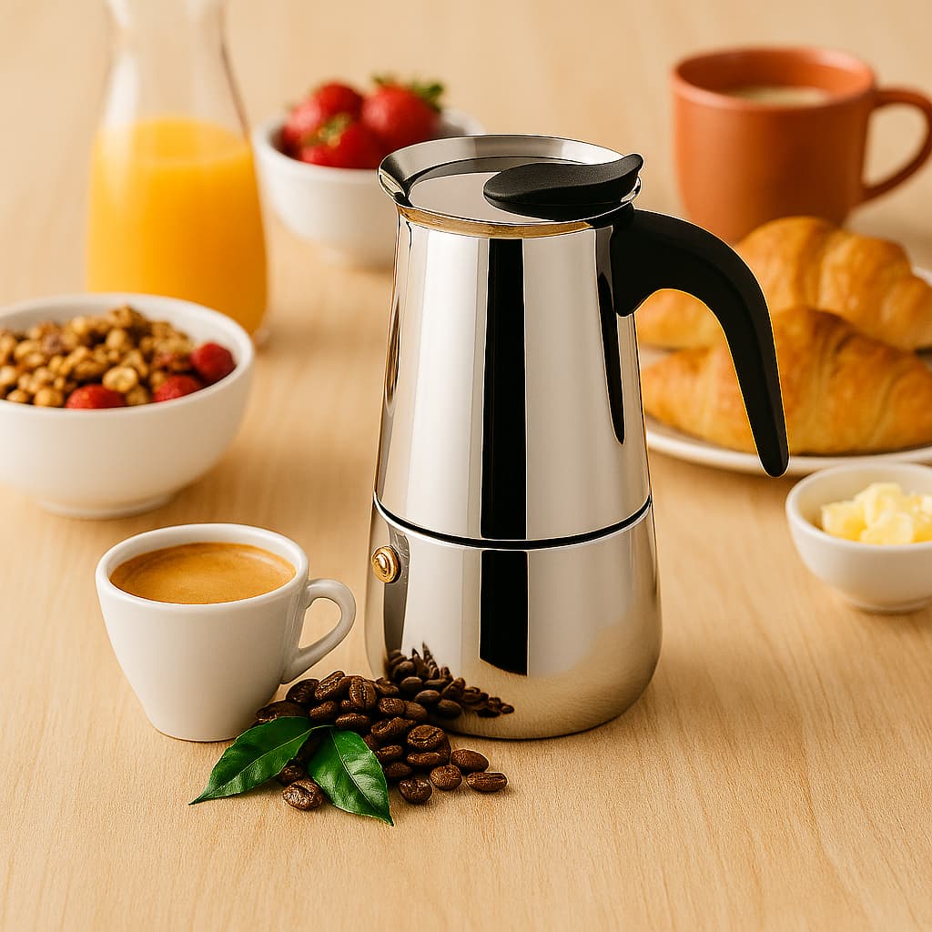 Cafeteira Italiana para Café Expresso Forte Aroma Intenso Fácil de Usar
