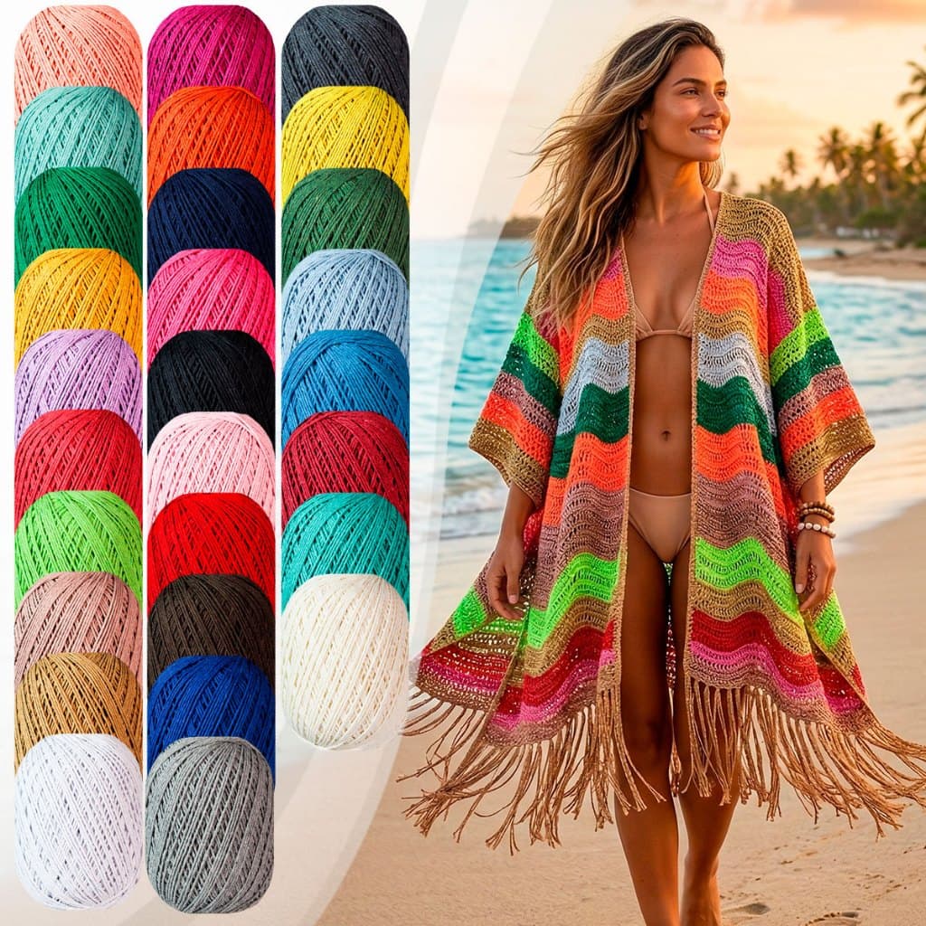 Barbante Prime Barbantes 215g Nº6 Linha Para Crochê Tricô Tapetes Artesanato Decoração Colorido