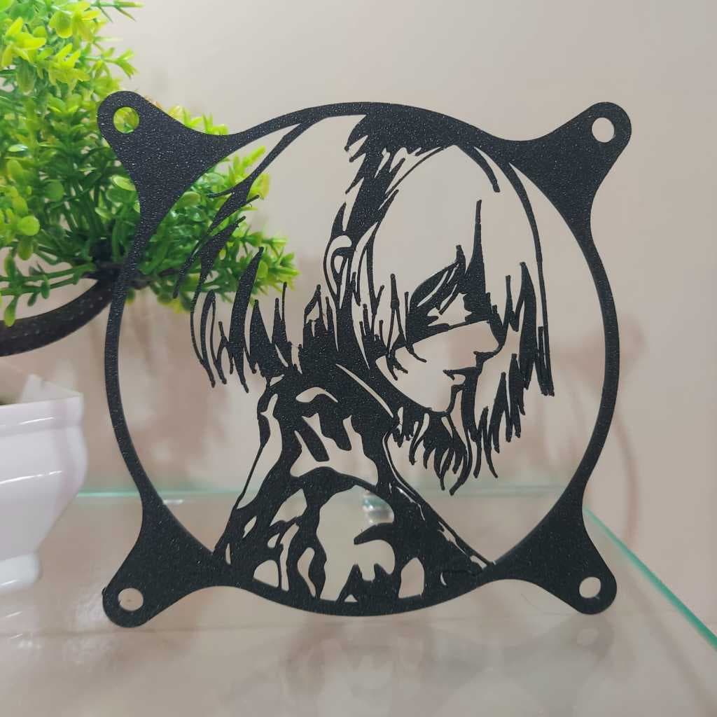 GRADE GRELHA PARA COOLER FAN GRILL 120MM X 120MM 2B NIER AUTOMATA ANIME PC SETUP GAMER