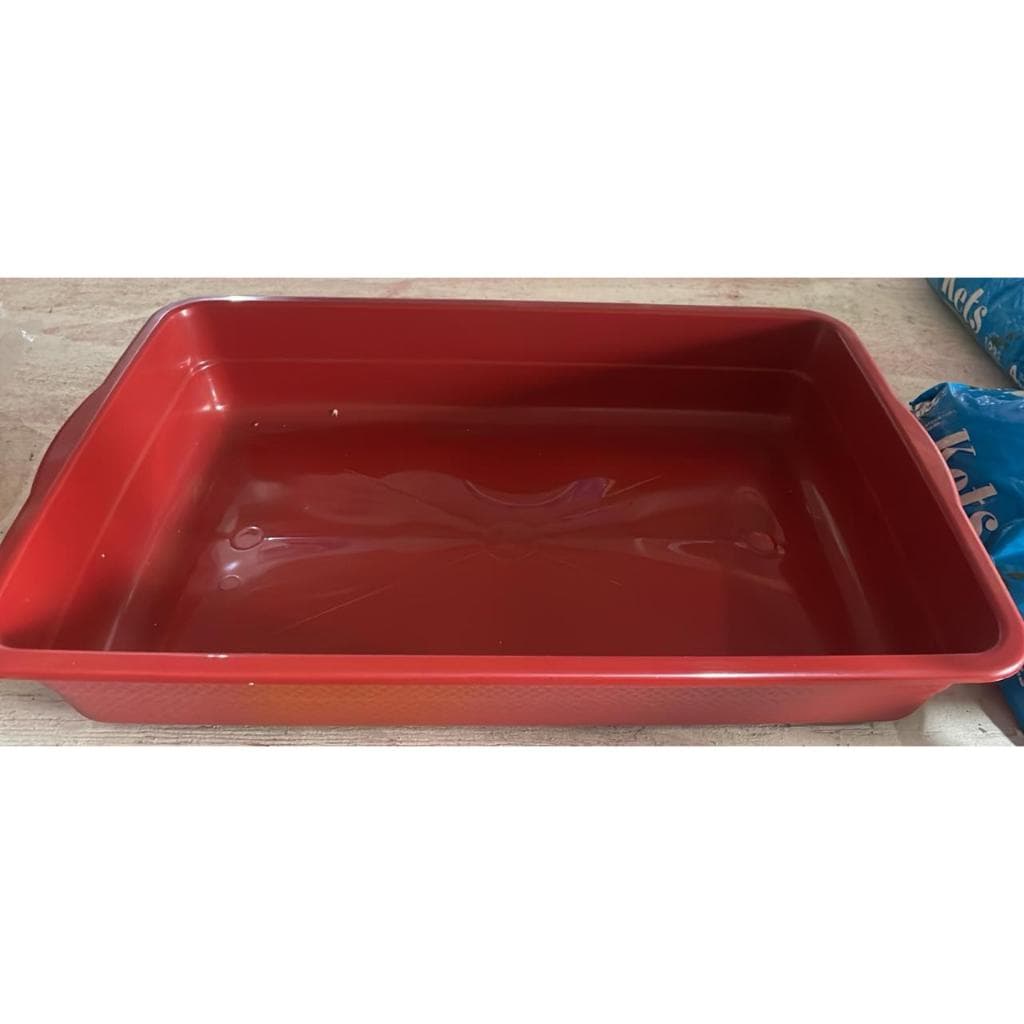 Bandeja Sanitária para Gatos Caixa de Areia - Reforçada Vermelha