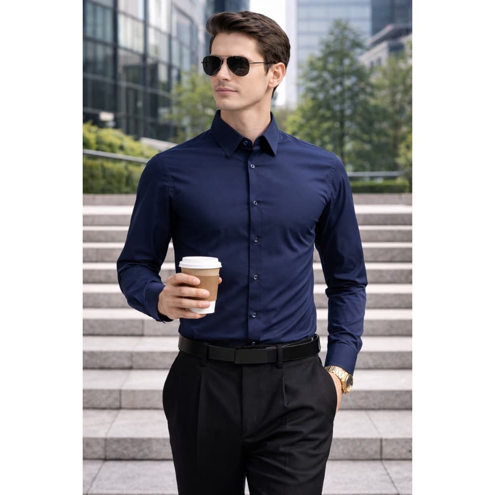 CAMISA SOCIAL MASCULINA PREMIUM SLIM PLUS ELEGANTE MODERNA