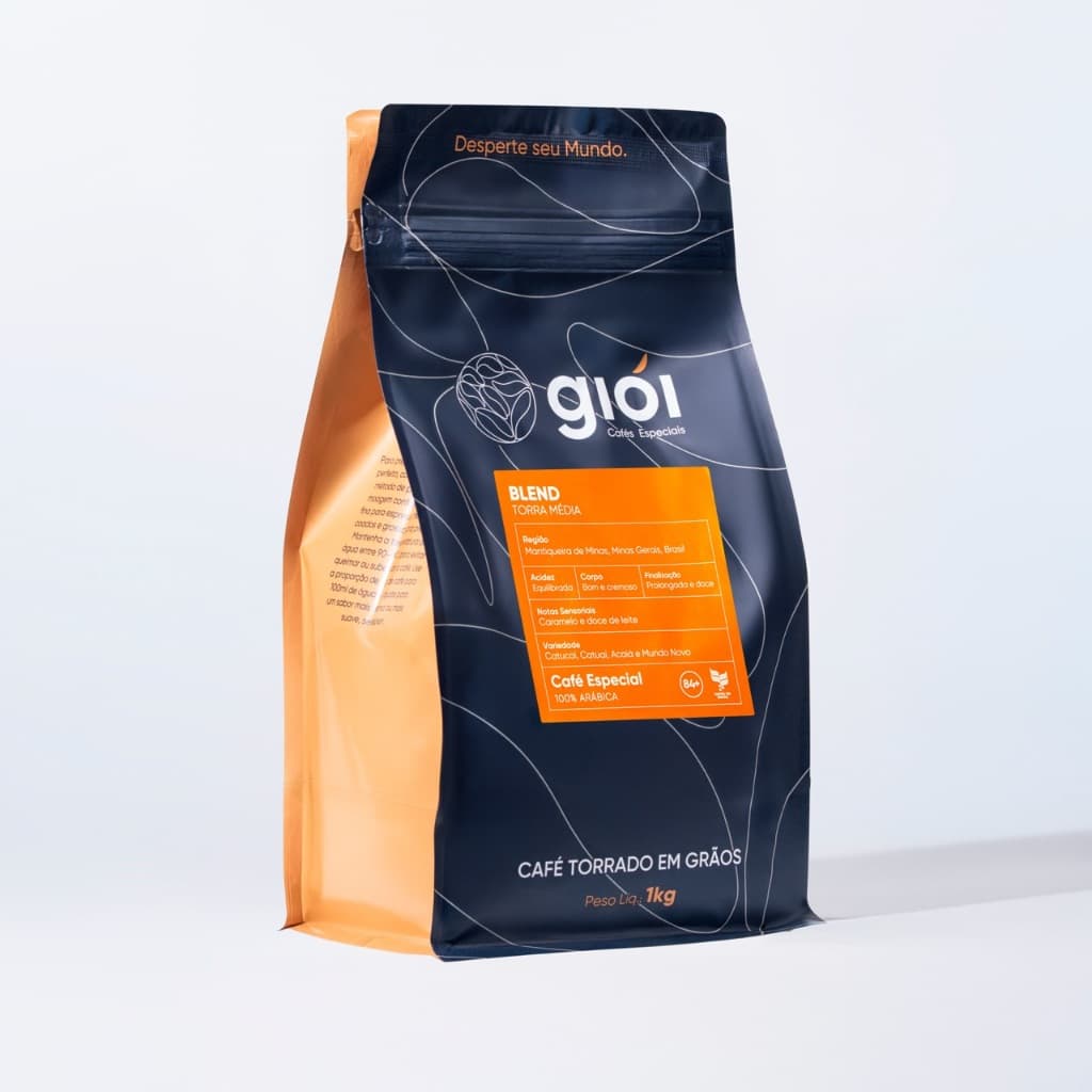 Café Especial Torrado em Grãos 100% Arábica, 84+ (1kg, Blend Torra Média)