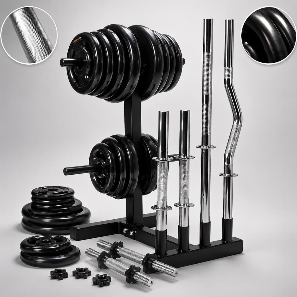 Suporte Expositor 300kg Para Anilhas Barras E Halteres Organizador De Peso Academia