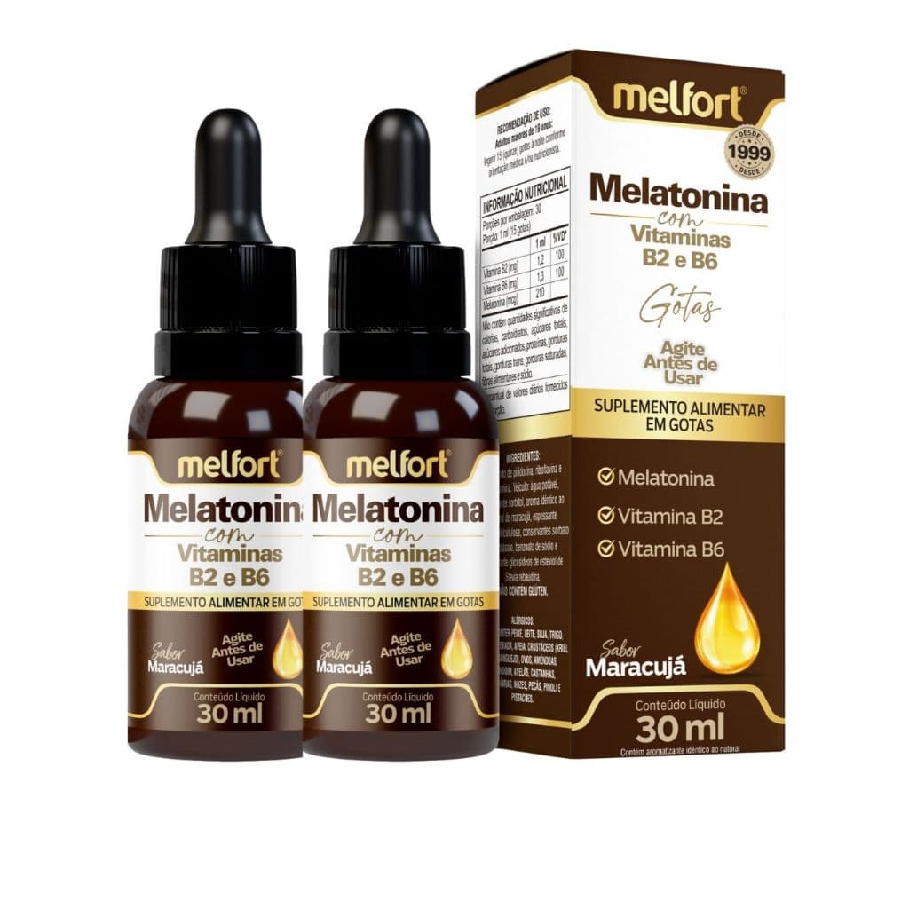 2x Melatonina Com Vitamina B2 Vitamina B6 30ml