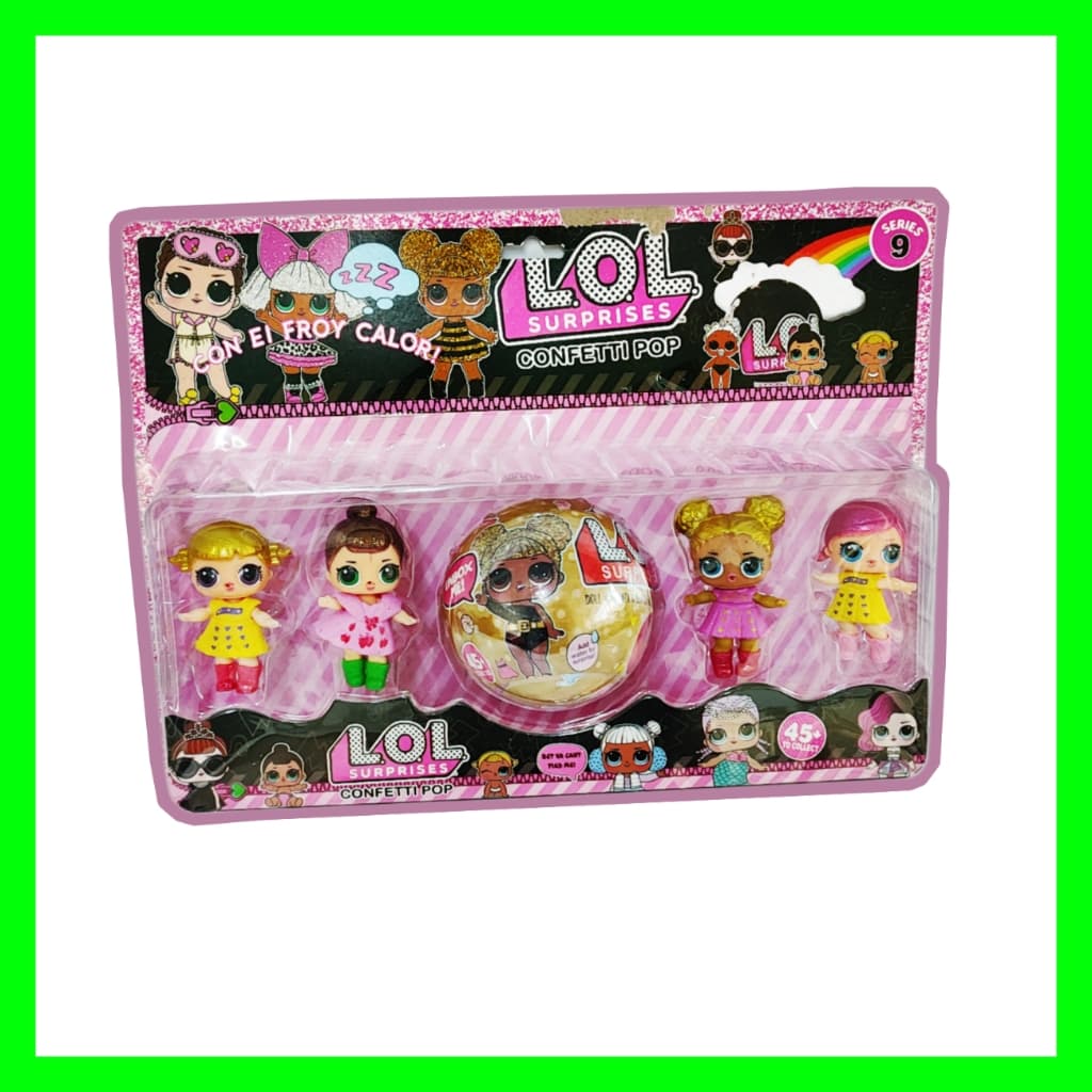 Kit Cartelado 04 Bonecas Lol Surprise Under Wraps Articulado + Bola Grande Lol