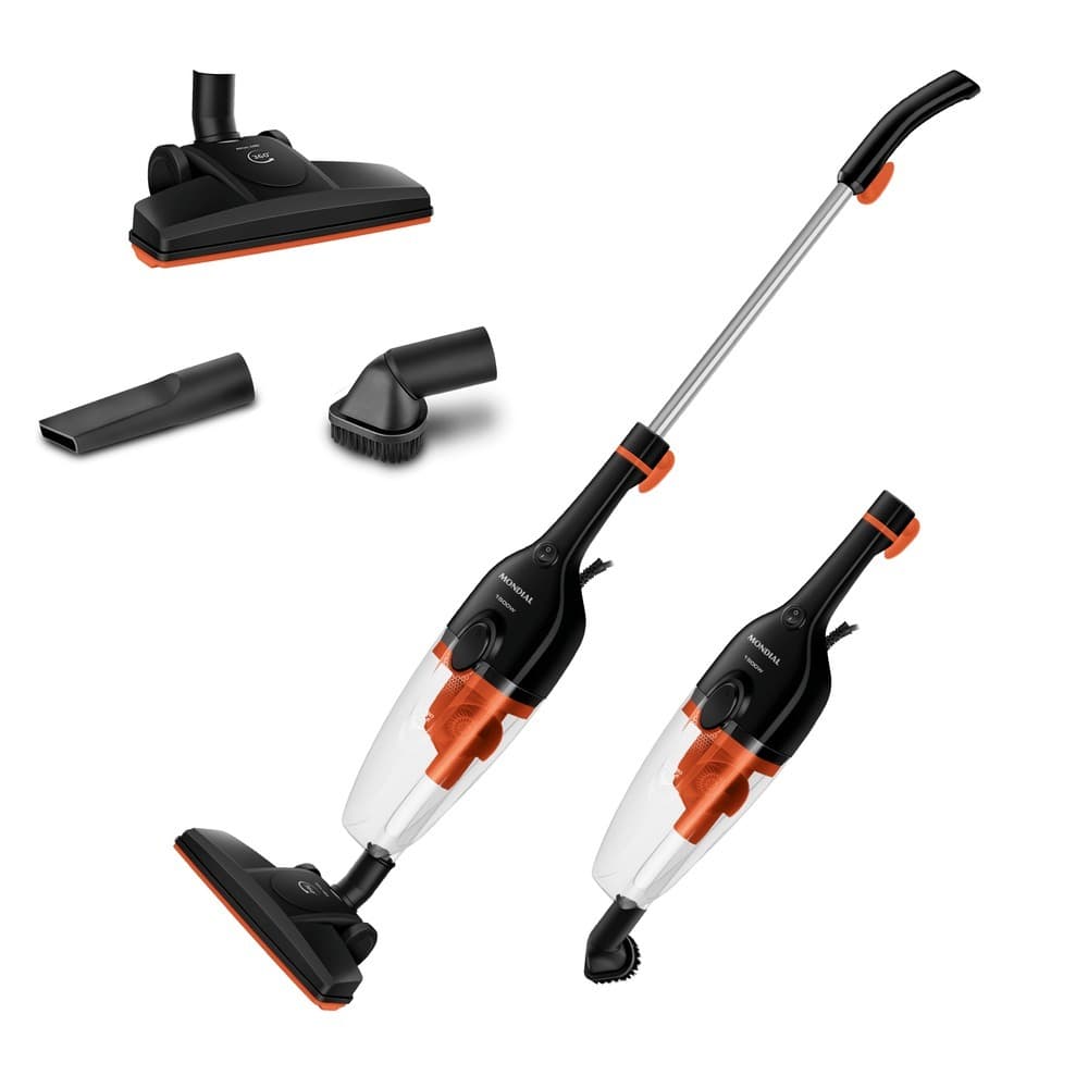 Aspirador de Pó Turbo Cycle Mondial Preto/Laranja 1500W- AP-40-B