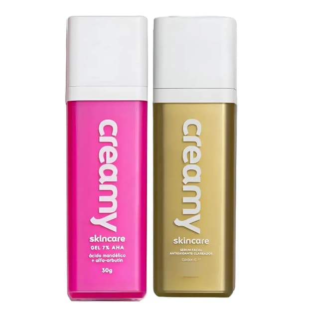 Kit Duo Creamy Clareador Vitamina C + Ácido Mandélico 30g