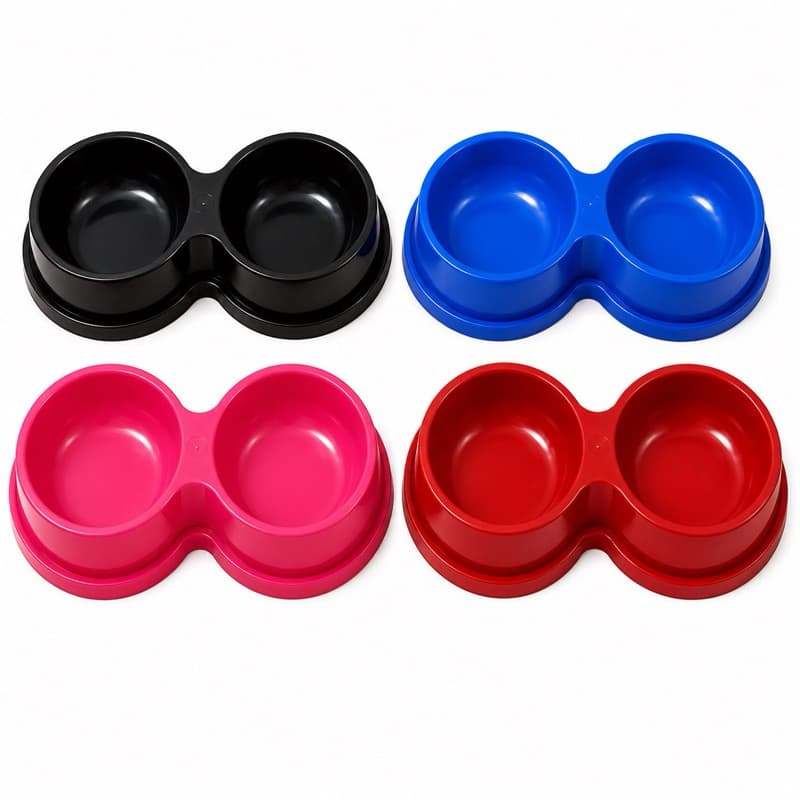 Pote Racao Comedouro e Bebedouro Duplo Pet 280ml Anti Formiga Para Cachorro e Gato