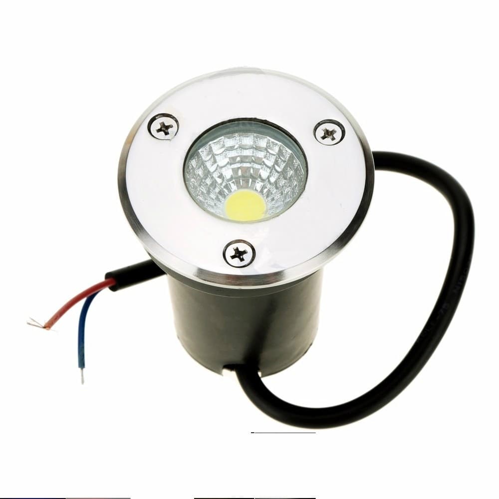 Balizador Spot Led Cob 3w Ip67 Luminária De Solo Blindado Embutir Chão Piso Jardim