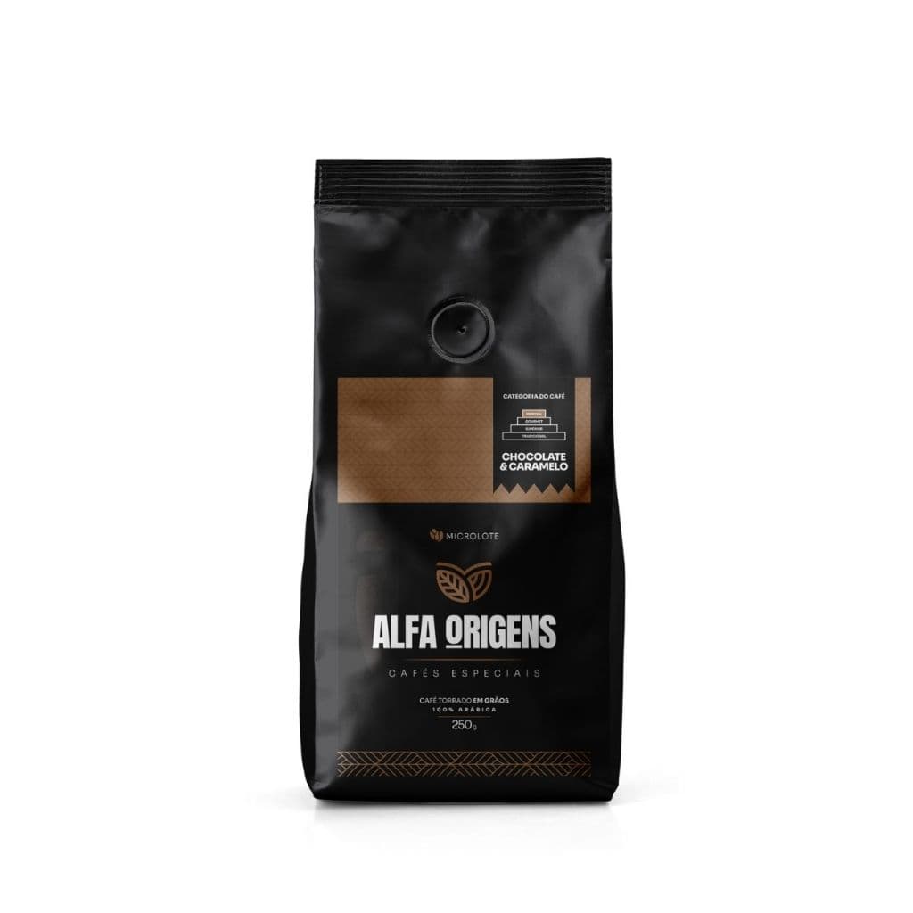 250g Café Alfa Origens Chocolate e Caramelo em Grãos Especial - Microlote
