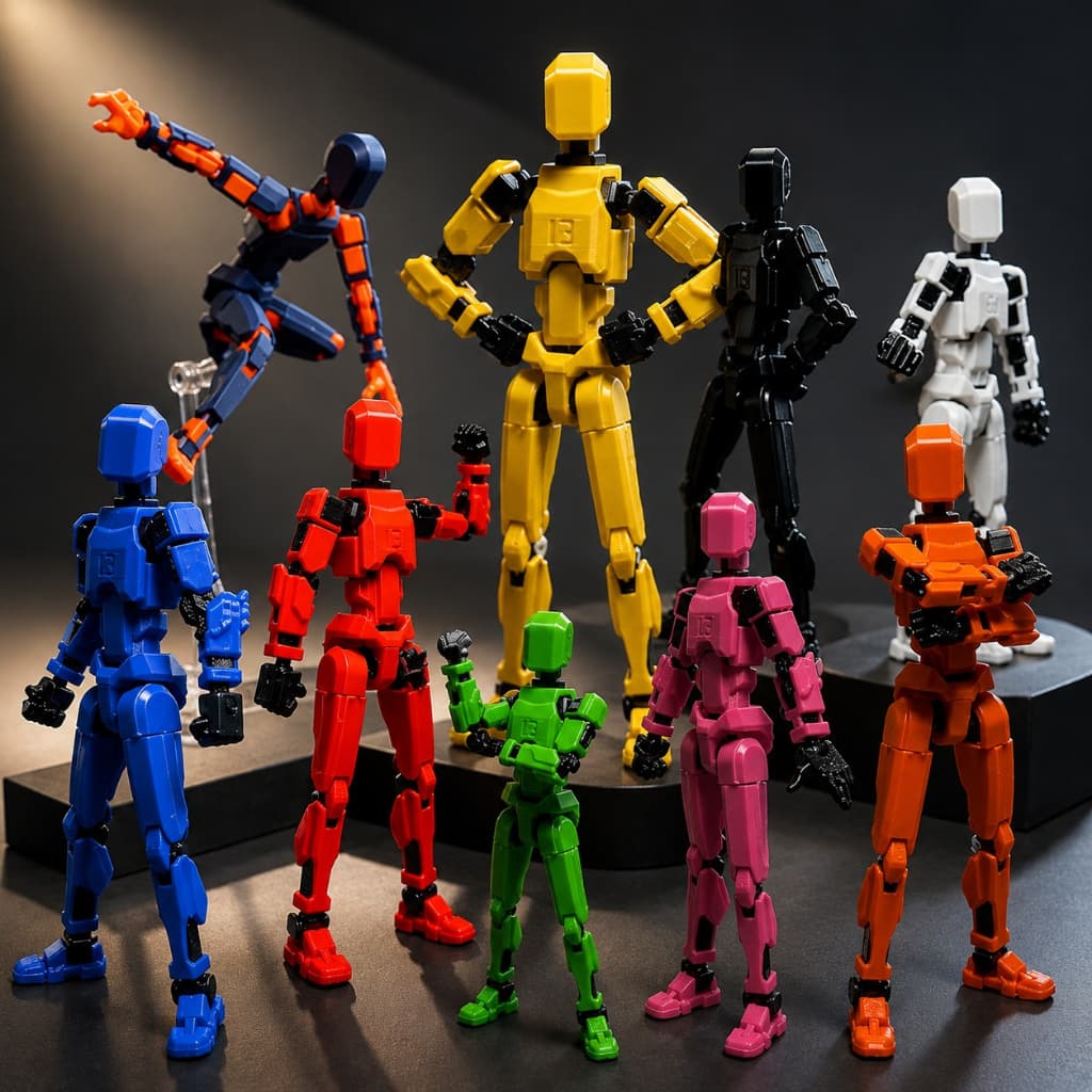 Kit 6x Boneco Dummy 13 + Armas Brinquedo Articulado Varias Posições