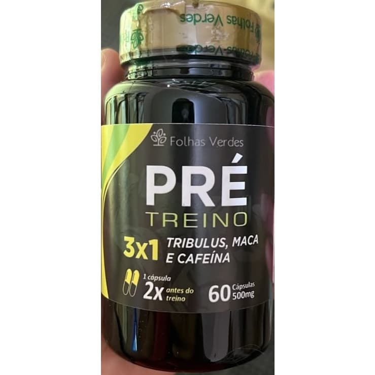 PRÉ TREINO Folhas Verdes 1 POTE com 60 capsulas