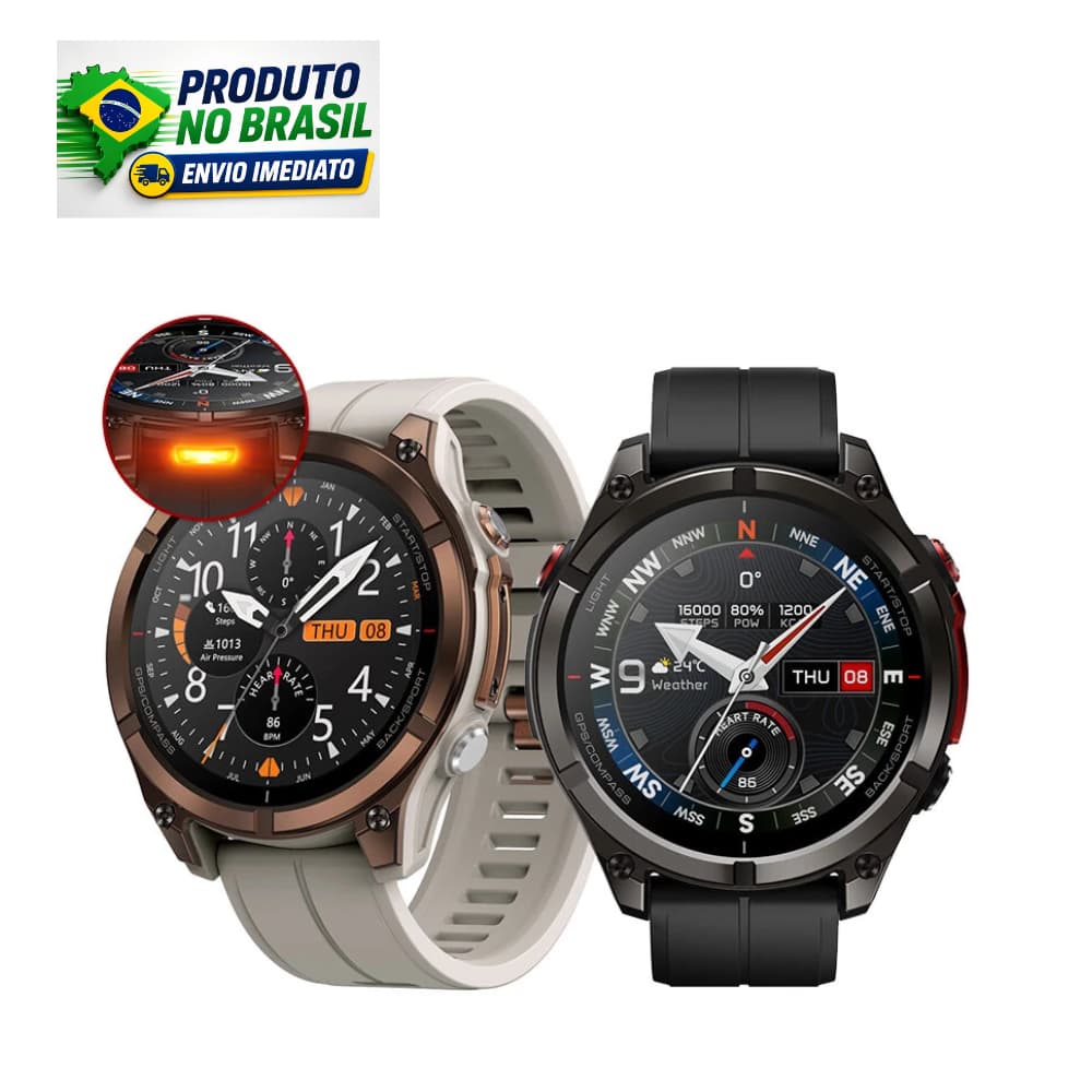 Smartwatch Zeblaze Stratos 4 Pro GPS Integrado Mapas Tela Amoled Relogio Inteligente Militar 5ATM Bluettoth Músicas 2026