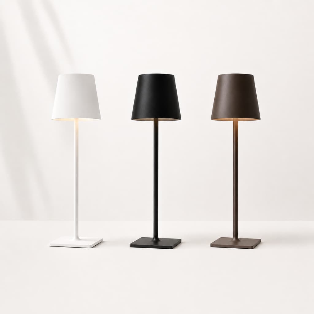 Luminária Abajur Sem Fio Recarregável, Portátil, Sistema Touch Screen, 3 Diferentes Tons de Luz, DimmerAcompanha CaboUSB