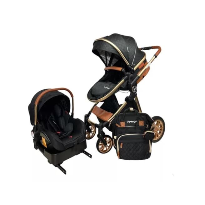 Carrinho De Bebê Europeu Luxo 3 Em 1 com Mochila - Moisés - Bebê Conforto - Base Veicular