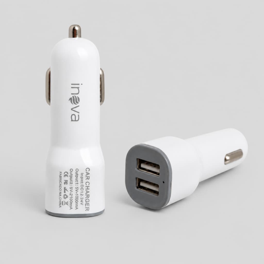 Carregador veicular rápido 3.1a 2 usb de carro
