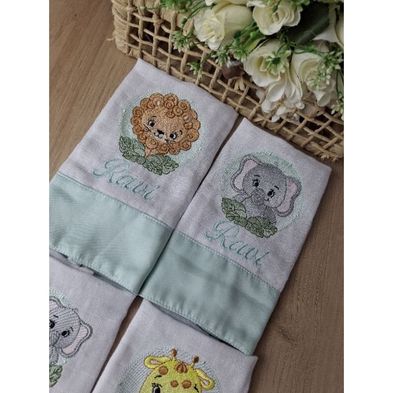 Fralda de boca 35x35/fralda passeio70x70/ 100% Algodão Touca RN/ Recém nascido/ mamãe/ maternidade