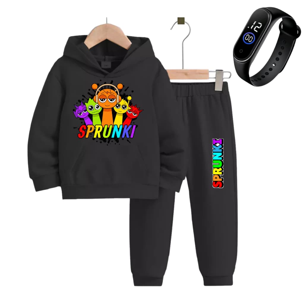 Conjunto Sprunki Infantil Jogo Game Moletom e Calça de Moletom Algodão Conjunto moletom Masculino Feminino 4 ao 16