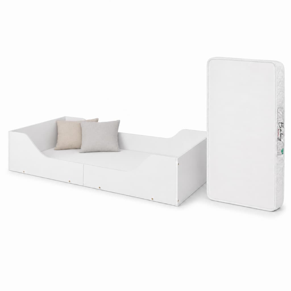 Cama Infantil Montessoriana Bebê Berço Segura Com Colchão 150x70 Berço