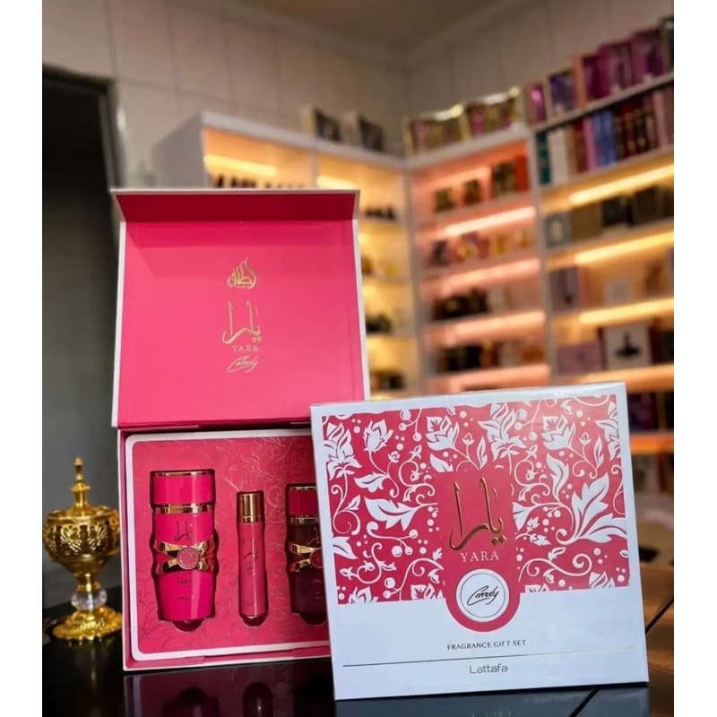 Yara Candy Kit Original Lattafa Perfume Feminino 100ml Hair Mist Mini Perfume Importado