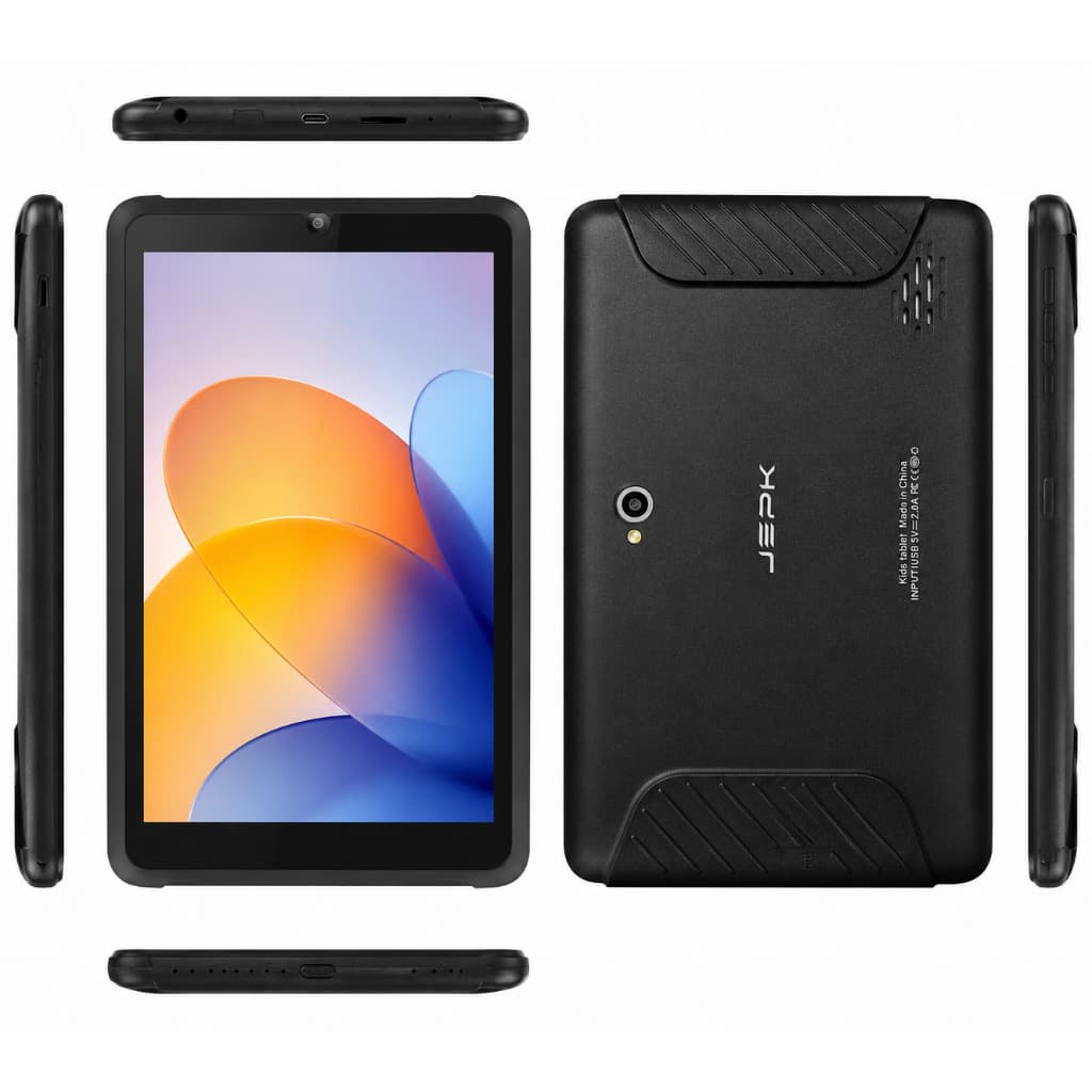 Tablet Infantil JEPK T11 7 Polegadas Wi-Fi Android + Capa Antichoque Astronauta com Suporte Giratório 128gb memoria 4gb