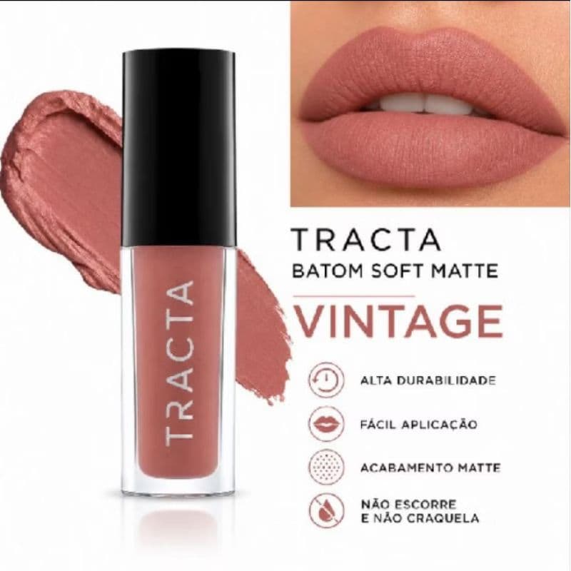 Batom Líquido Soft Matte Tracta 4ml com Cobertura Alta e Hidratação Prolongada