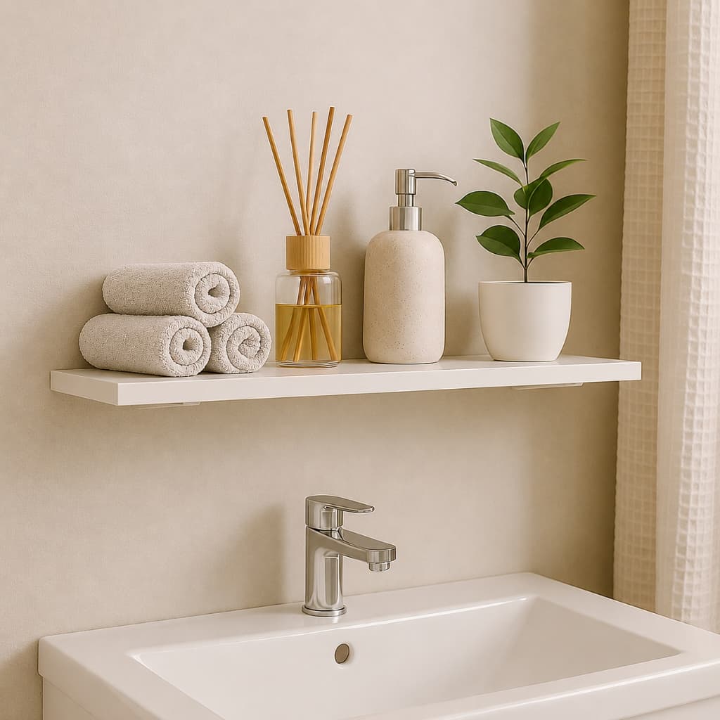 Prateleiras Mdf 75x40 Suporte Invisível Decoração Quarto Cozinha Parede