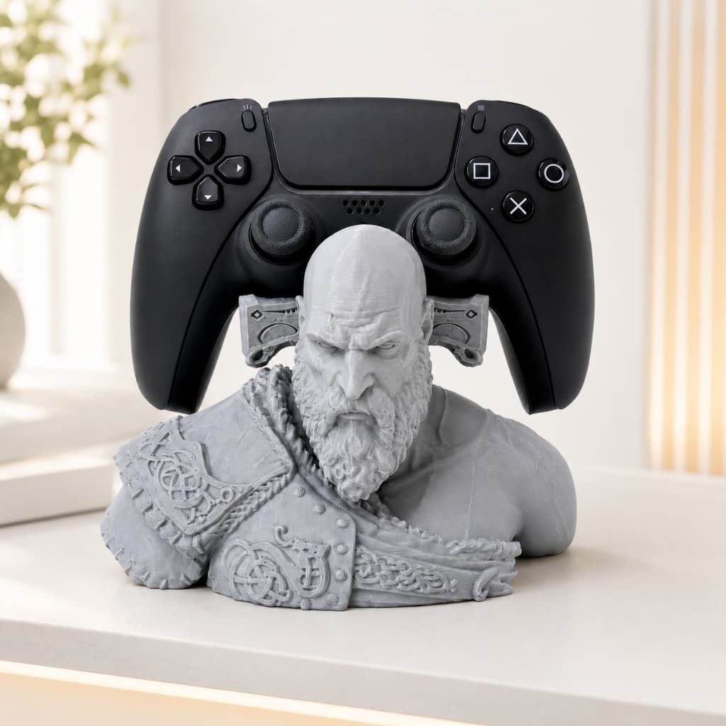 Suporte Para Controle Videogame Ps5 Kratos Porta Controle Decoração Gamer.