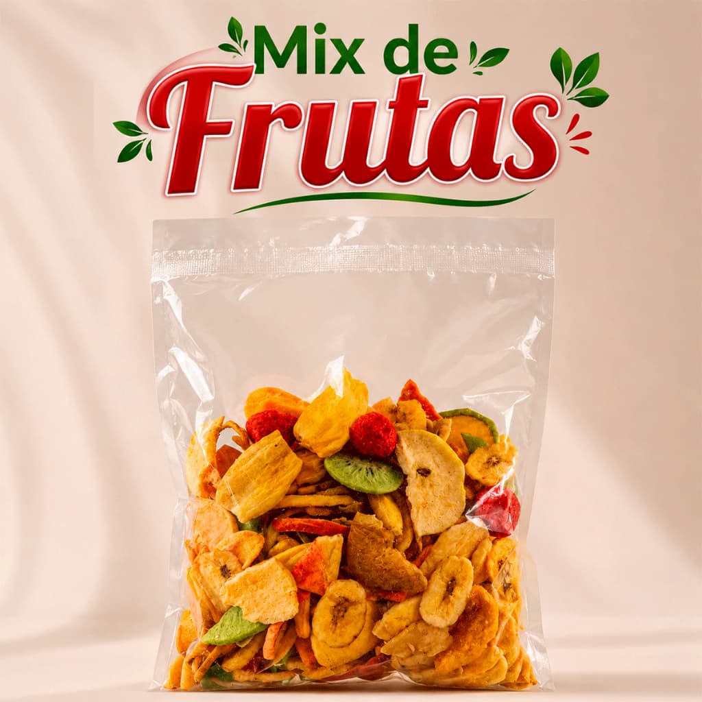 Mix Frutas Tropicais Desidratadas Snacks Chips Crocantes Natural Sabor Saudável Premium