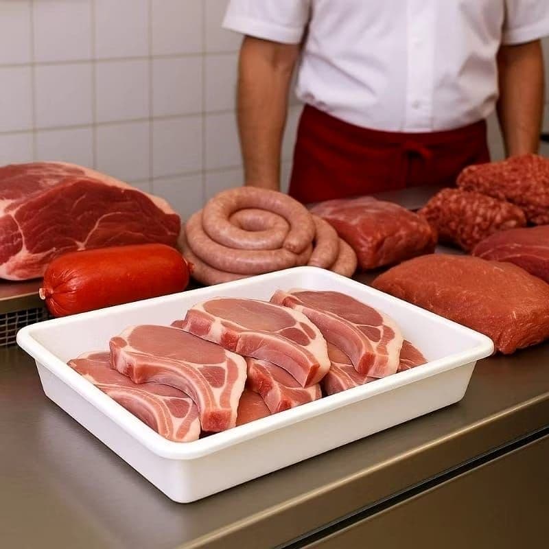 Kit 6 Bandejas Para Carnes Açougue Multiuso Organização