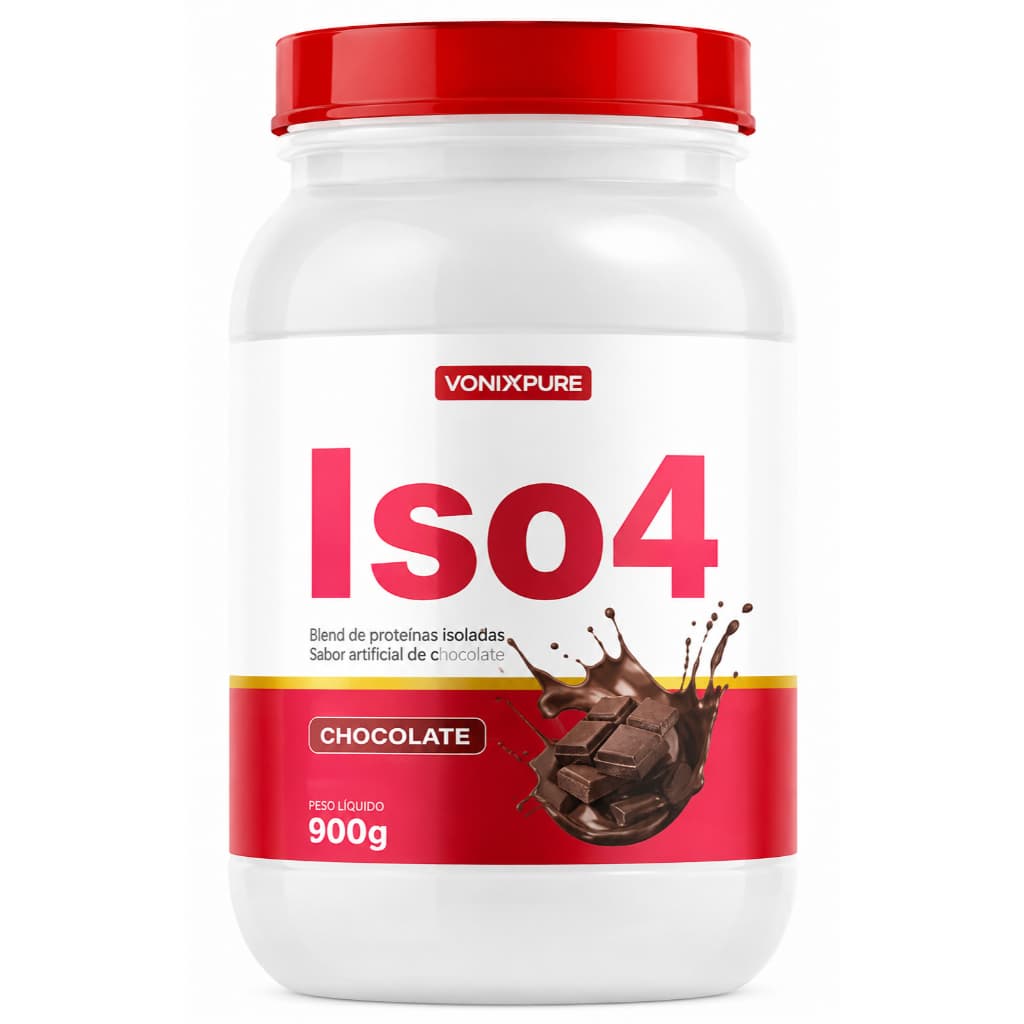Whey Protein 100% isolado VidaFour iso4 900g Sabor Chocolate